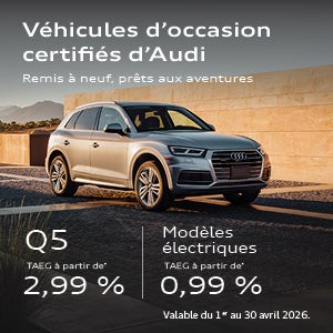 Véhicules d'occasion certifiés d'Audi